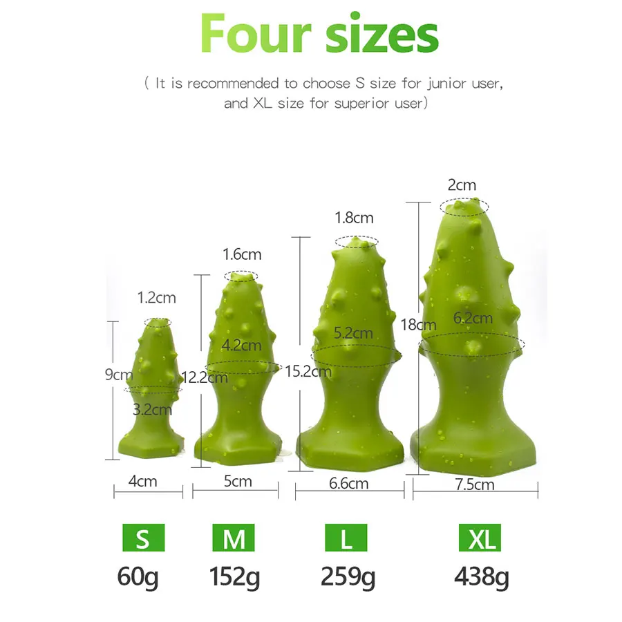 Очень большая Анальная пробка анальная с мягкой шипами Анальный расширитель