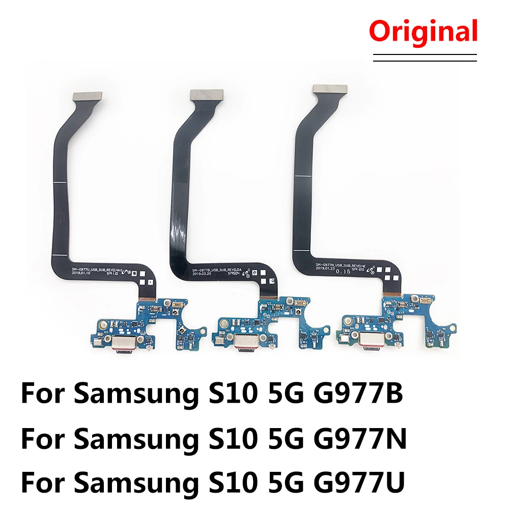 10 шт. зарядное устройство печатной платы Flex для Samsung Galaxy S10 ( 5G ) G977U G977B G977N Lite USB порт