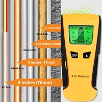 3 in 1 metal detector find metal wood studs ac voltage live wire detect wall scanner electric box finder wall detector