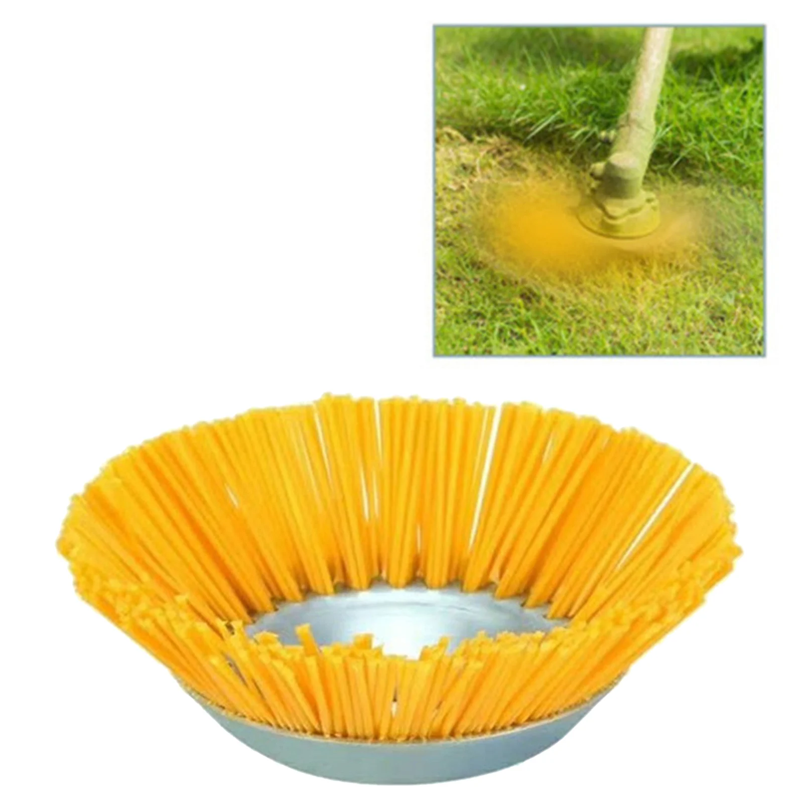 

8 inch Steel Grass Trimmer Head Nylon Wire Brush Sharp Lawns Tools Access Weed Brush Steel Trimmer Head Garden Grass Cutter