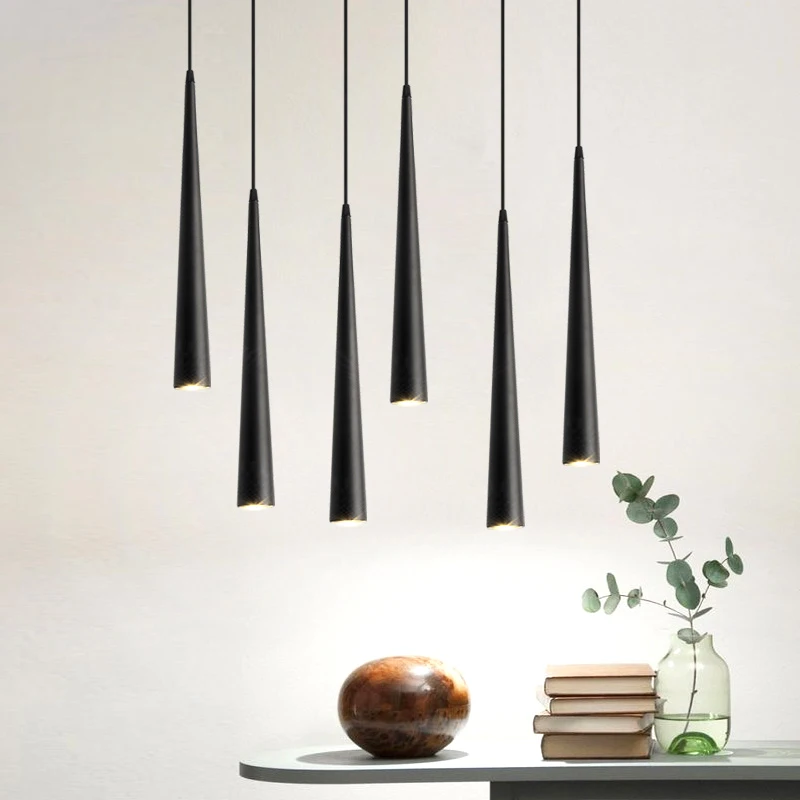 

Dimmable COB Cone LED Modern pendant light Aluminum&metal home L460MM 10W 12W hang lamp living room bar cafe droplight fixtur