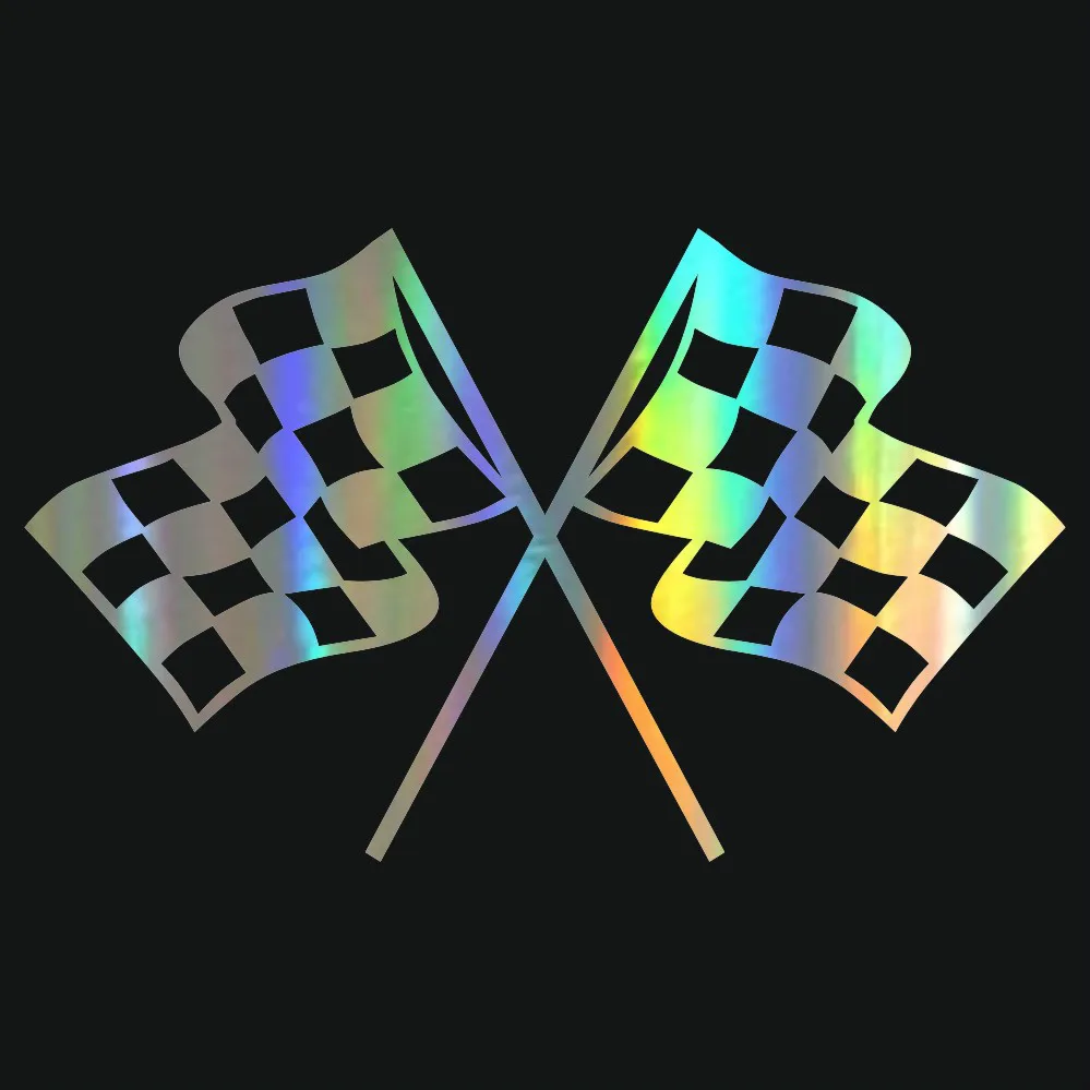 

Checkered Flag Racing Car Stickers Decals Car Styling Decoration Door Body Window Kk Vinyl Sticker 18*11CM