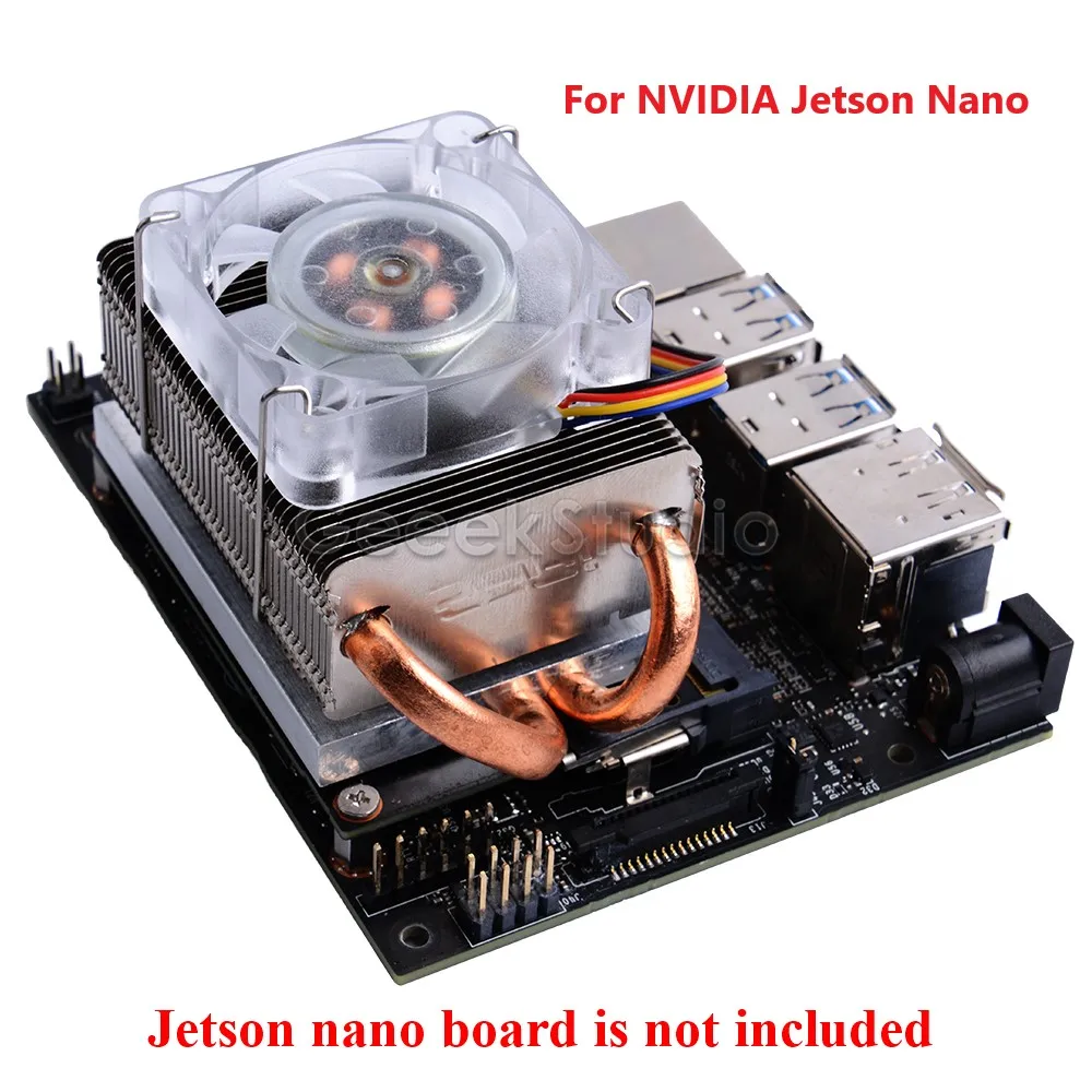 Ice Tower Cooling Fan Super 7 Colors RGB Changing Light for NVIDIA Jetson Nano Development Board
