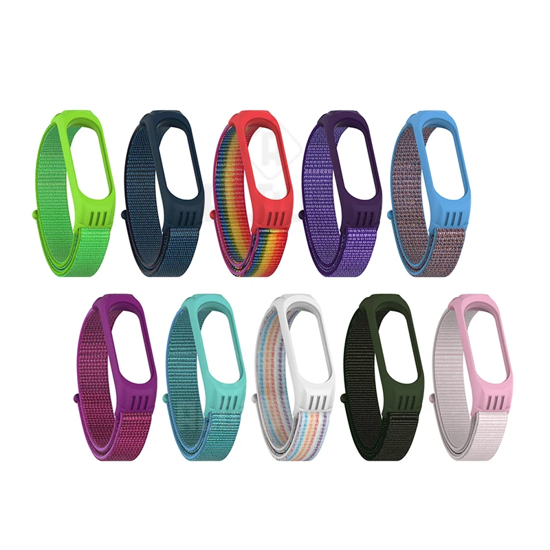 Новый нейлоновый силиконовый сменный спортивный браслет для Xiaomi Mi Band 3 4 ремешок