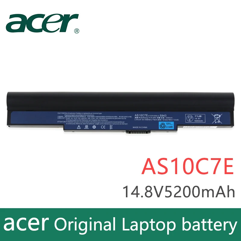 Оригинальная батарея для ноутбука acer Aspire 8943G 5950G 8950G AS10C5E AS10C7E 934T2086F NCR-B/811 934T2086F 14,8 V 5200mAh
