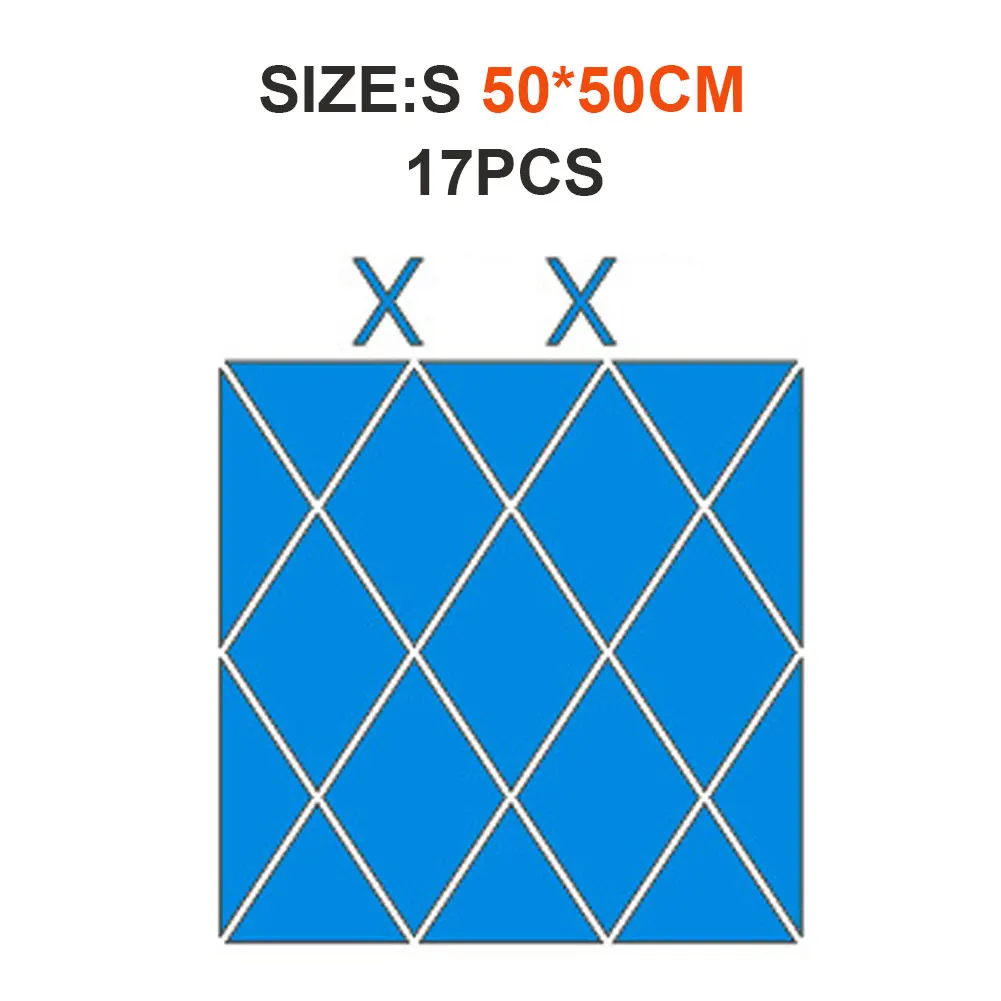 

c17Pcs DIY Art Self-Adhesive Wall Decals 3D Mirror Wall Stickers Diamonds Triangles Acrylic Wall Mirror Stickers for Home Decor