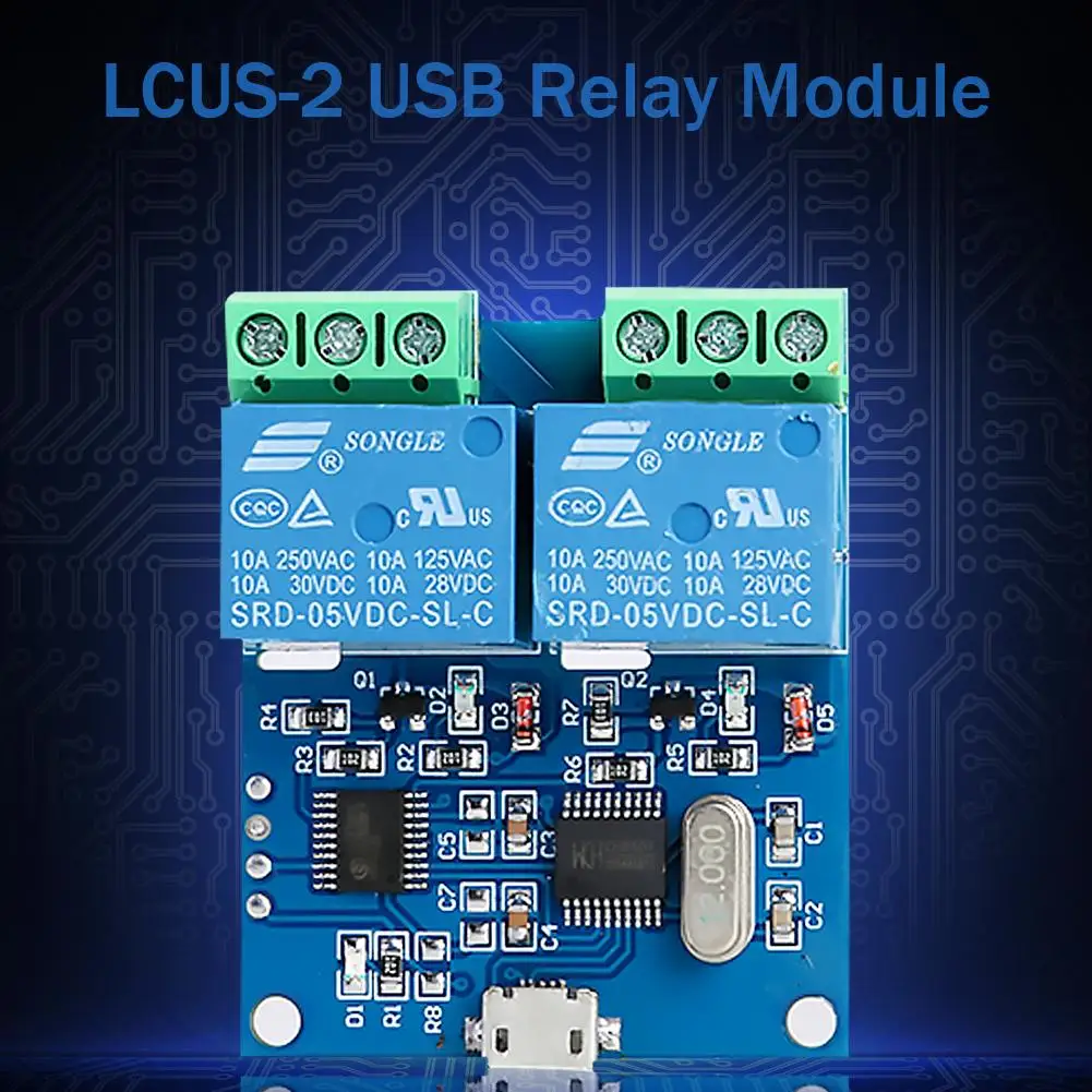 LCUS 2 канала релейный модуль 5В USB Управление переключатель интеллигентая (ый) 10A 250