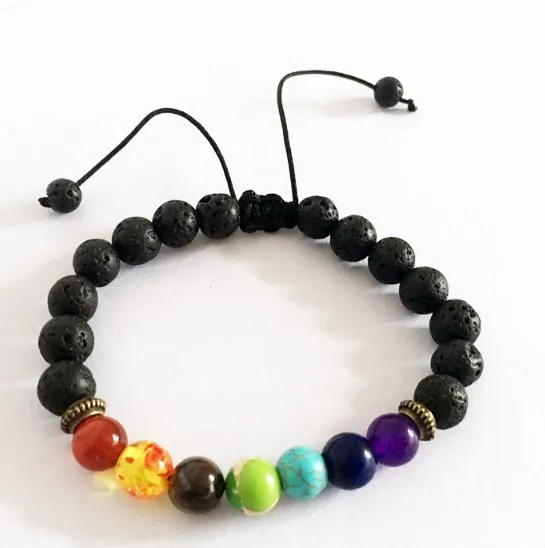 Черные красные 8 мм богемные разноцветные Агатовые Бусины чакра рейки Будда Йога