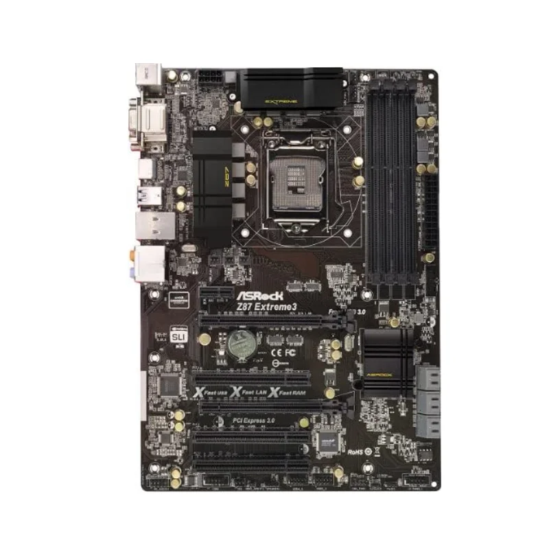 Для ASRock Z87 extreme 3 б/у Материнская плата Intel DDR3 HDMI USB 0 ATX lga 1150 игровая материнская для