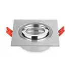 Заводская распродажа, алюминиевые квадратные регулируемые серебристые встраиваемые светодиодсветодиодный галогенные лампы, точесветильник светильники MR16 GU10