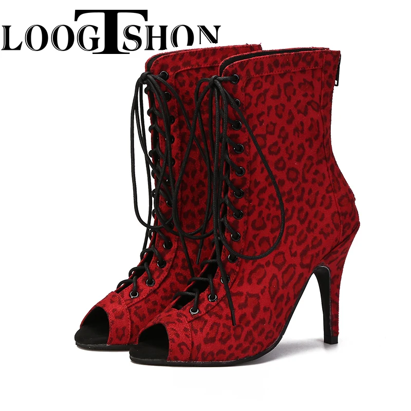 2021 Salsa Argentine Tango Dance Shoes High Quality Suede Leather Sole Dance red shoes woman Latin Dance Shoes For Women