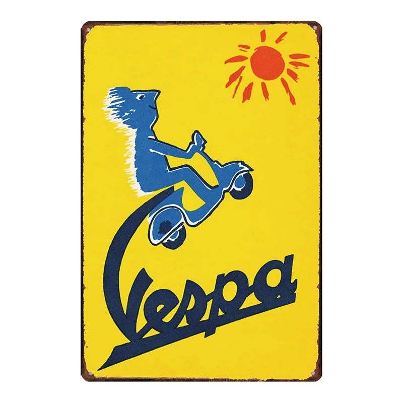 SA-3054 Я люблю Vespa скутер доска металлическая винтажная Оловянная настенная вывеска домашний настенное искусство Гараж Ретро декор железный плакат Cuadros DU1450A - Цвет: SA-3054