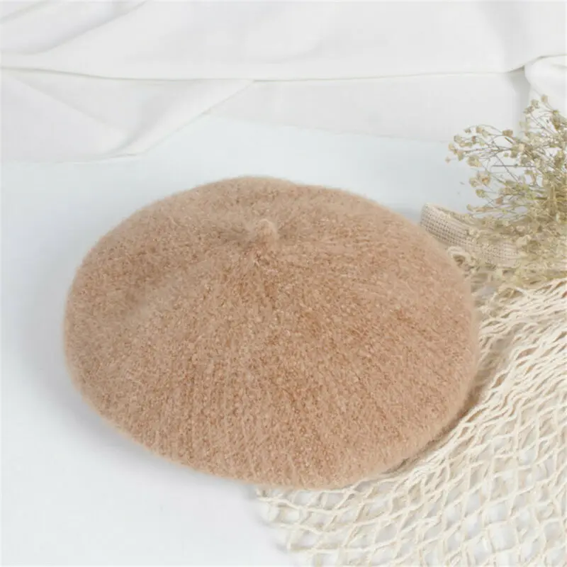 Шерстяной берет шапки для детей детская шапка девочек теплая ярких цветов