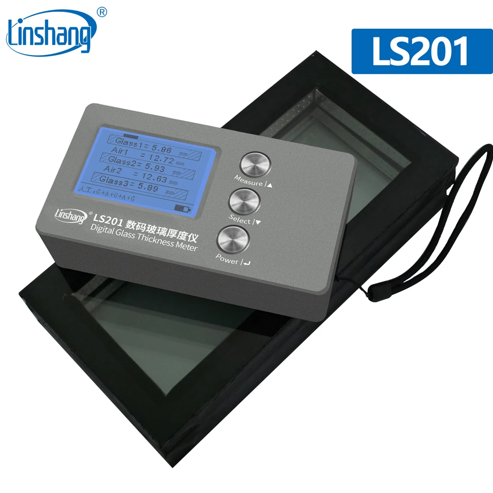 Linshang LS201 цифровой измеритель толщины стекла LS200 лазерный датчик для двойного