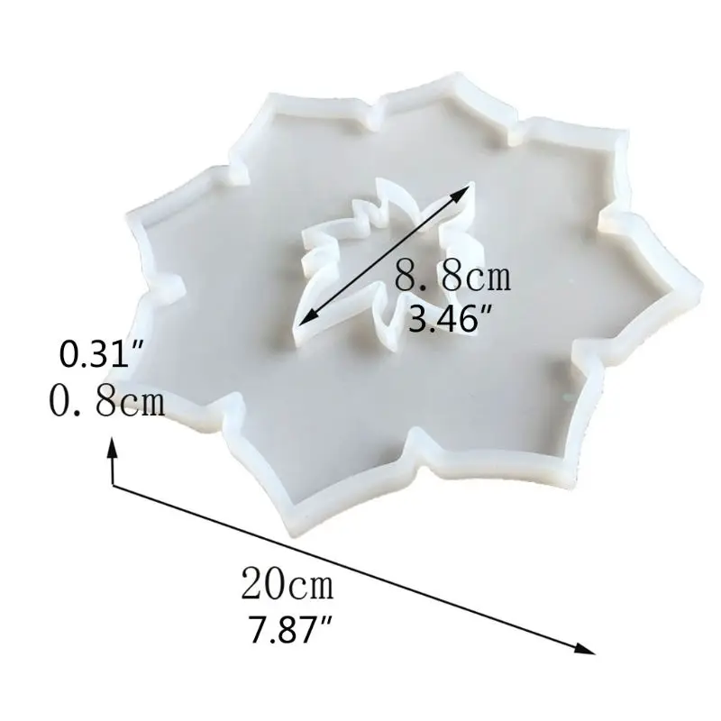 

Resin Crystal Epoxy Mold Irregular Flower Coaster Casting Silicone Mould DIY Crafts Tray Plate Decoration Making Tool