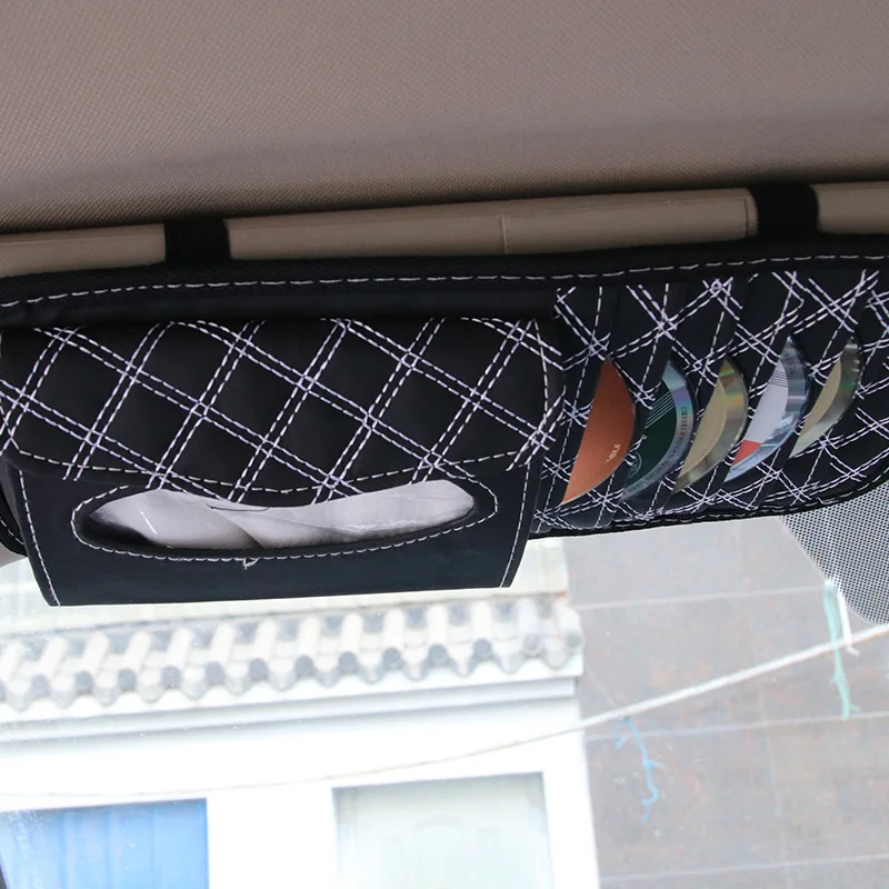 Автомобильный Стайлинг Солнцезащитный козырек сумка Авто CD держатель коробка