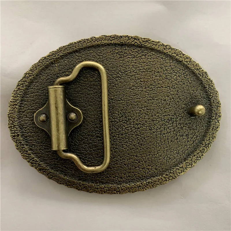 Розничная продажа Мужская овальная металлическая кружевная 3D бронзовая пряжка с