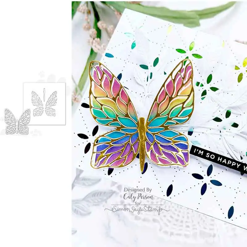 

Stylized Butterfly Set 2021 New Metal Cutting Dies Flower Cut Die Mold Scrapbook Paper Craft Knife Mould Decor DIY Handmade