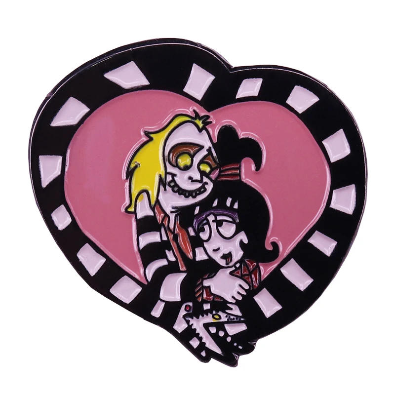 Жук чувак Лидия булавка BBeetlejuice Lydia Deetz Любовь брошь Готический ужас фильм |