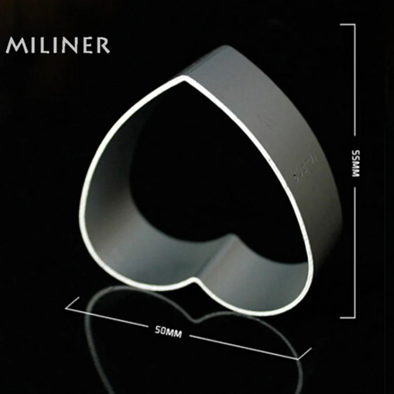 Рождество Кухня любящее сердце формы алюминиевого сплава для выпечки печенья Форма пуддинга пресс форм Fondant