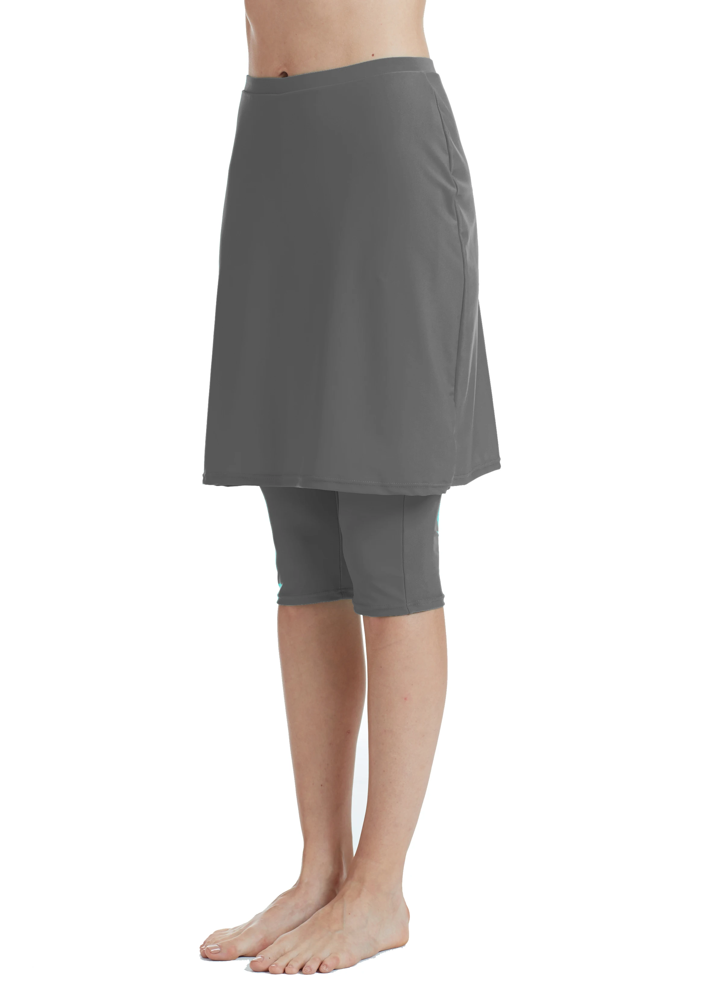 Женская черная юбка для купания с леггинсами (серый)|skirt with leggings|skirt skirtskirt swimwear |