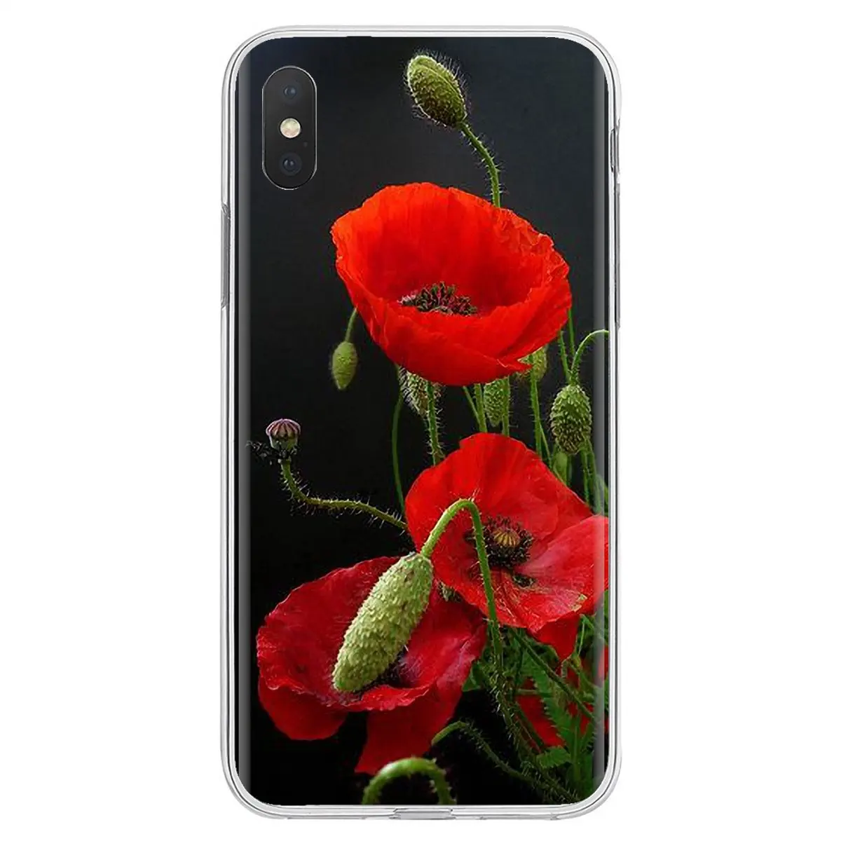 Силиконовый чехол для телефона Xiaomi Redmi 4A 7A S2 Note 8 3 3S 4 4X 5 Plus 6 7 6A Pro Pocophone F1 Red Poppies