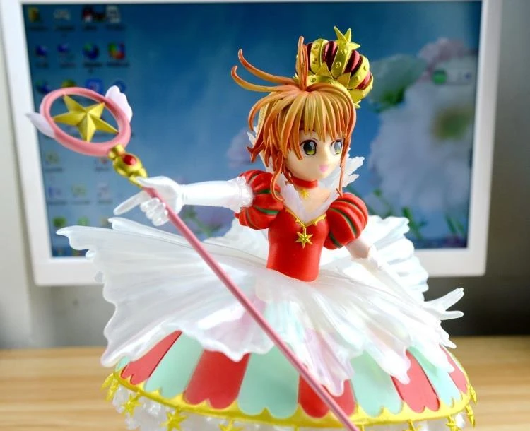 Японская аниме карточка каптор Сакура 15 лет на годовщину Kinomoto Sakura Crown масштаб 1/7