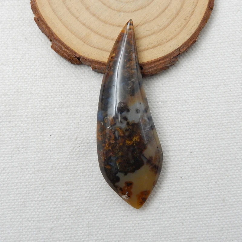 

Sale 1Pcs Natural Stone Ocean Jasper Gemstone DIY Making Jewelry Cabochon 62x22x9mm 14.3g