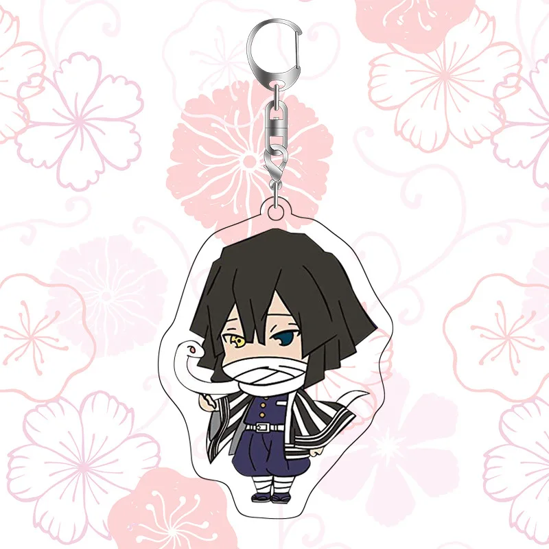 

Anime Demon Slayer Acrylic Keychain Cute Brinco Blade of Ghost Key Chain Uzui Tengen Rengoku Shinjurou Keyring Gift for Friends