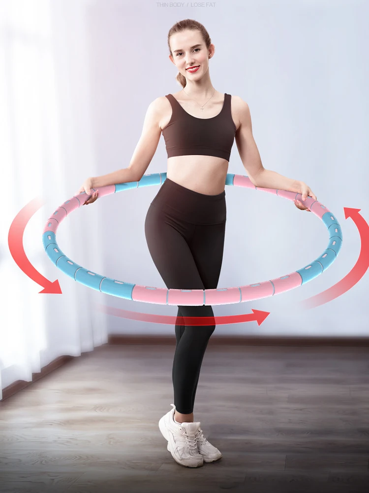 

2021 Hoola Hoop 6 Parts Detachable Stainless Steel Sport Hoop Fitness Training At Home deporte en casa Equipements de portables