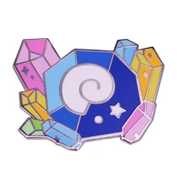 animal crossing beautiful crystal cluster pin cute pastel game jewelry
