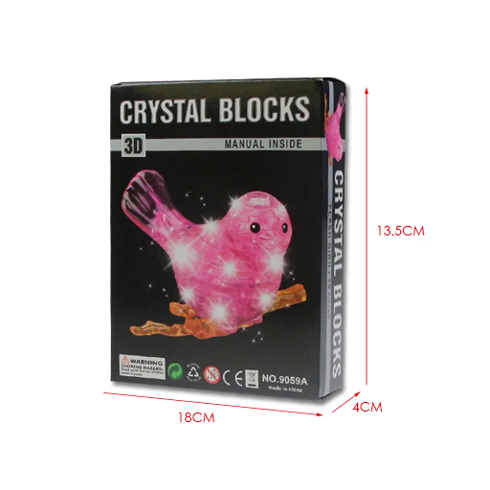 Игрушки для детей 3D Кристалл Милая птица МОДЕЛЬ DIY гаджет Блоки строительные