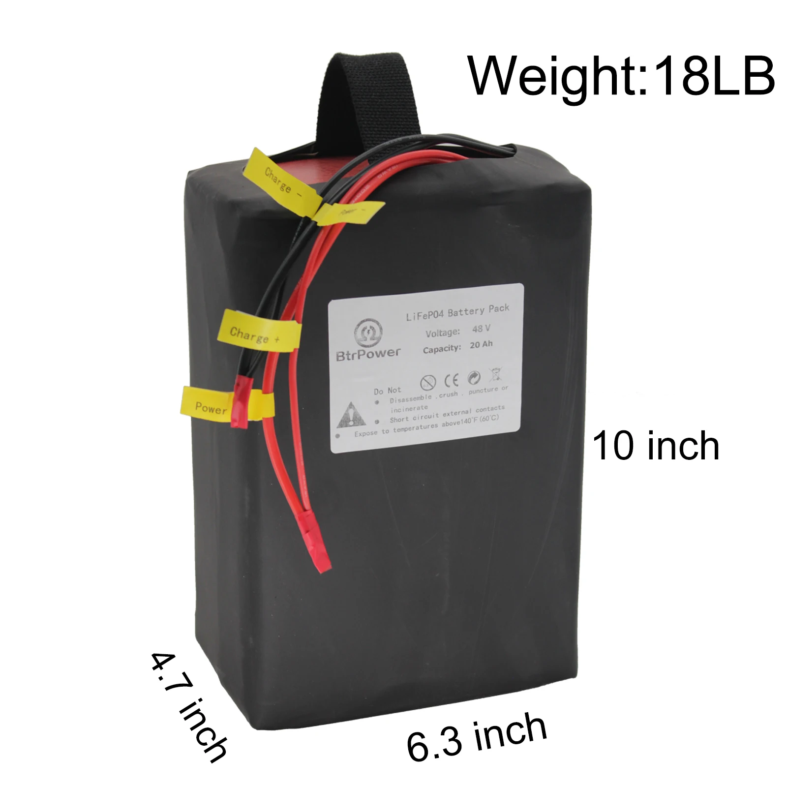 Аккумулятор LiFePO4 48 В 20 А специальный аккумулятор для электровелосипеда с