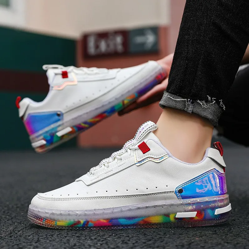 

Fashion trend ins small white men's shoes sports casual thick sole shoes