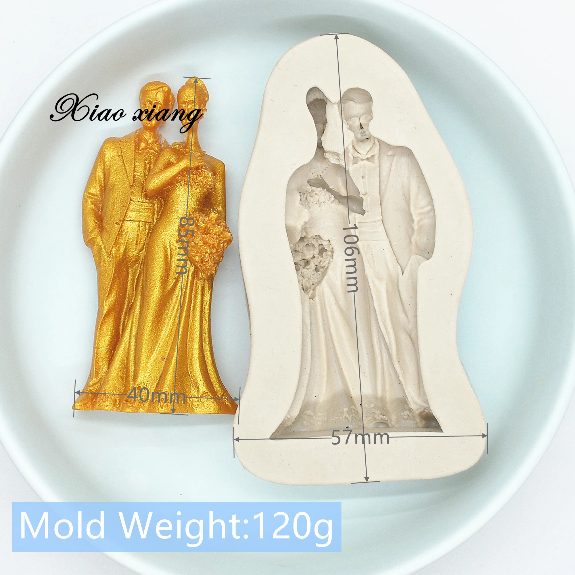 3D Жених и невеста свадебное силиконовый Fondant (сахарная) пресс формы для