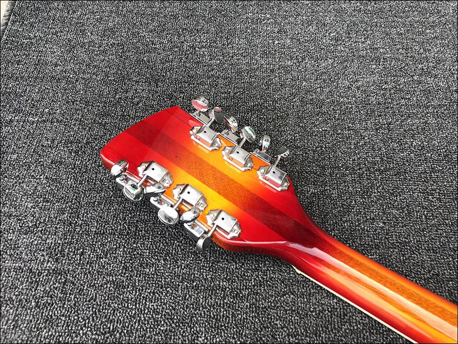 2019 hohe qualität 12 string e gitarre ricken 360 elektrische gitarre cherry red burst körper palisander griffbrett freies verschiffen f