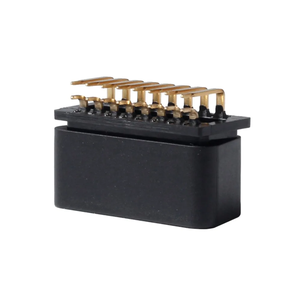 OBD2 16pin штекер соединитель 90 градусов розетка игла заглушка OBDii Автомобильный диагностический интерфейс