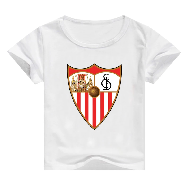 

2020 Summer Cotton Cartoon O-Neck girl tops boys tops football sports shirt 5056 5057