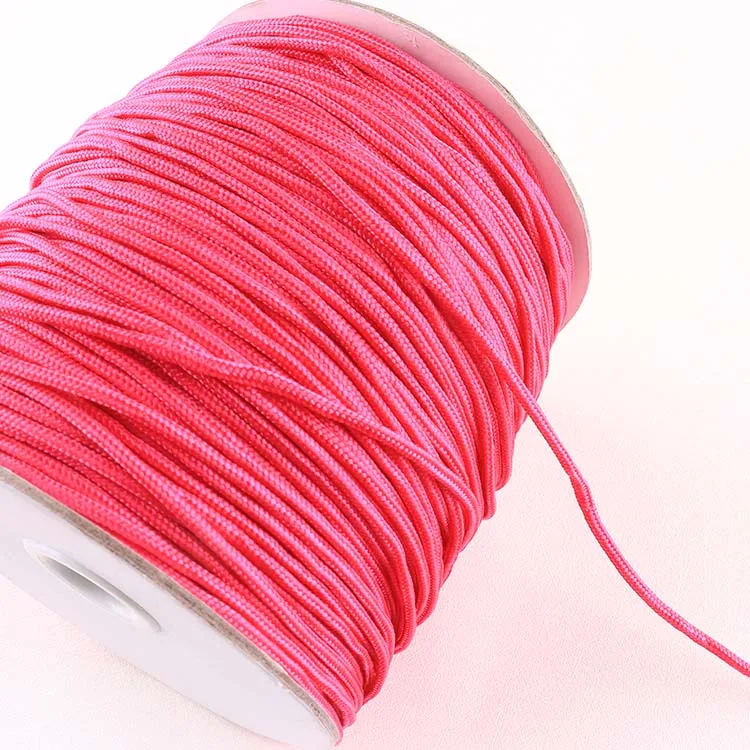 rose red 20m 2 мм полипропиленовая веревка плетеная нейлоновая веревка темно-фиолетовый/розовый красный/серый для браслета домашний декорд в деревенском стиле Одежда линия ремесла поставки - Цвет: rose red 20m