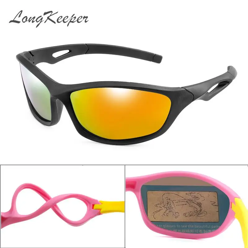 

LongKeeper Kids TAC Polarized Goggles Baby Children Sunglasses UV400 Unbreakable Sun glasses Boys Girls Sport Cute Cool Okulary