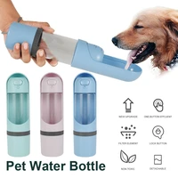 dog water bottle with food storage leak proof cat travel water dispenser feeder for kitty puppy outdoor walking hiking traveling