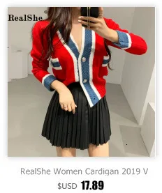 RealShe, вязаный женский свитер, длинный рукав, ассиметричный свитер, Женский пуловер, Зимние Повседневные свитера для девушек