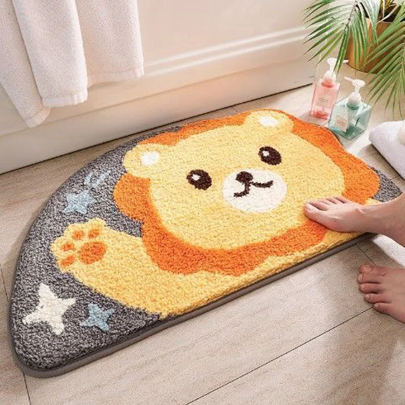 

Nordic Carpet Area Rugs Mat Bathroom Bedroom Floor Rainbow Mats Welcome Doormat home decoration Cute Egg shape Bathroom Rug