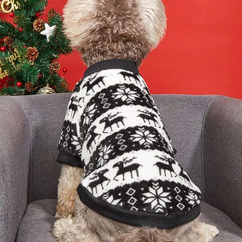 

Pet Dog Warm Fleece Clothes Pet Christmas Sweater Pet Coat Puppy Dogs Shirt Jacket French Bulldog Pullover Dog Clothing