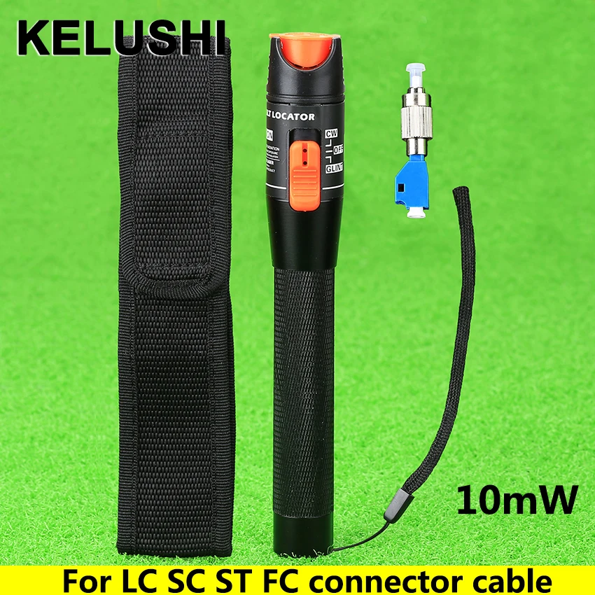 Aluminium 10MW Visual Fault Locator Fiber Tester Detector FC Male to LC Female Adaptor Connector Cable