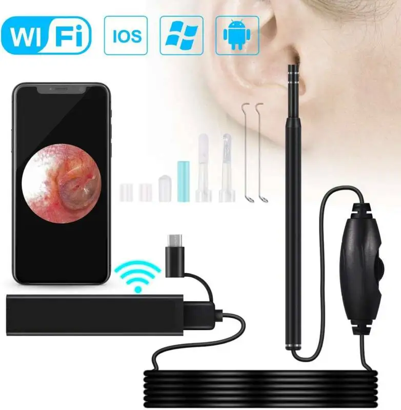 

Otoscope Endoscope 1.3MP Portable Tool Ear Scoop Endoscope Ear Wax Cleaner