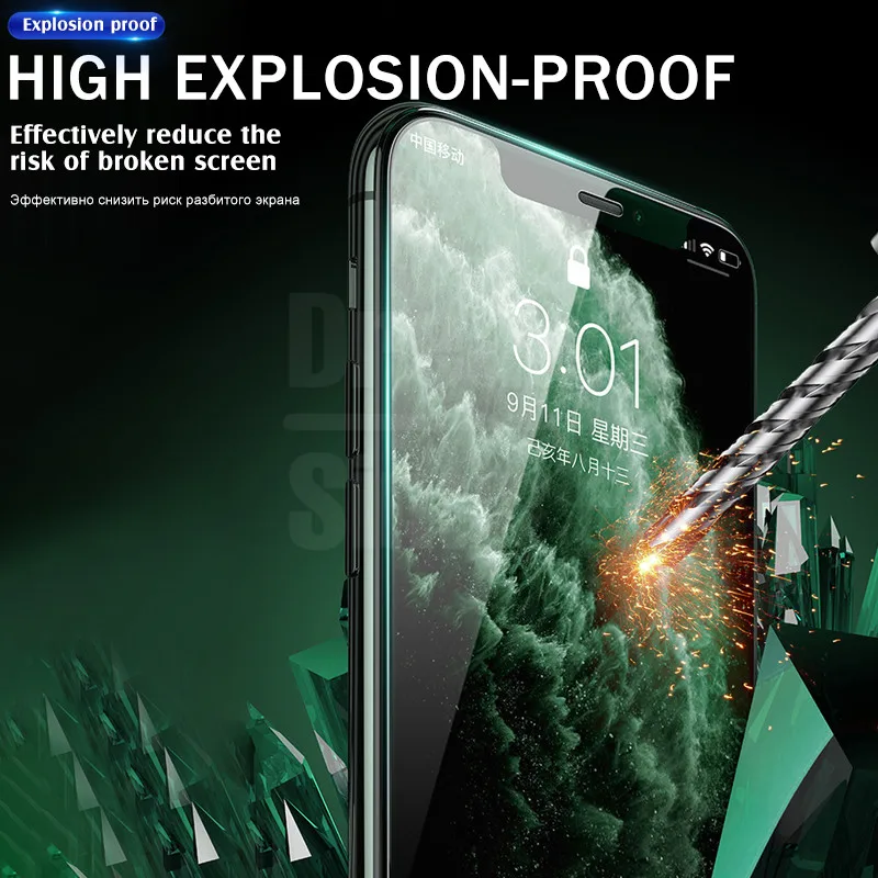 4-1 шт защитное закаленное стекло для IPhone 11 Pro Max XS XR X Защита экрана для IPhone 8 7 6 6s Plus прозрачная стеклянная пленка
