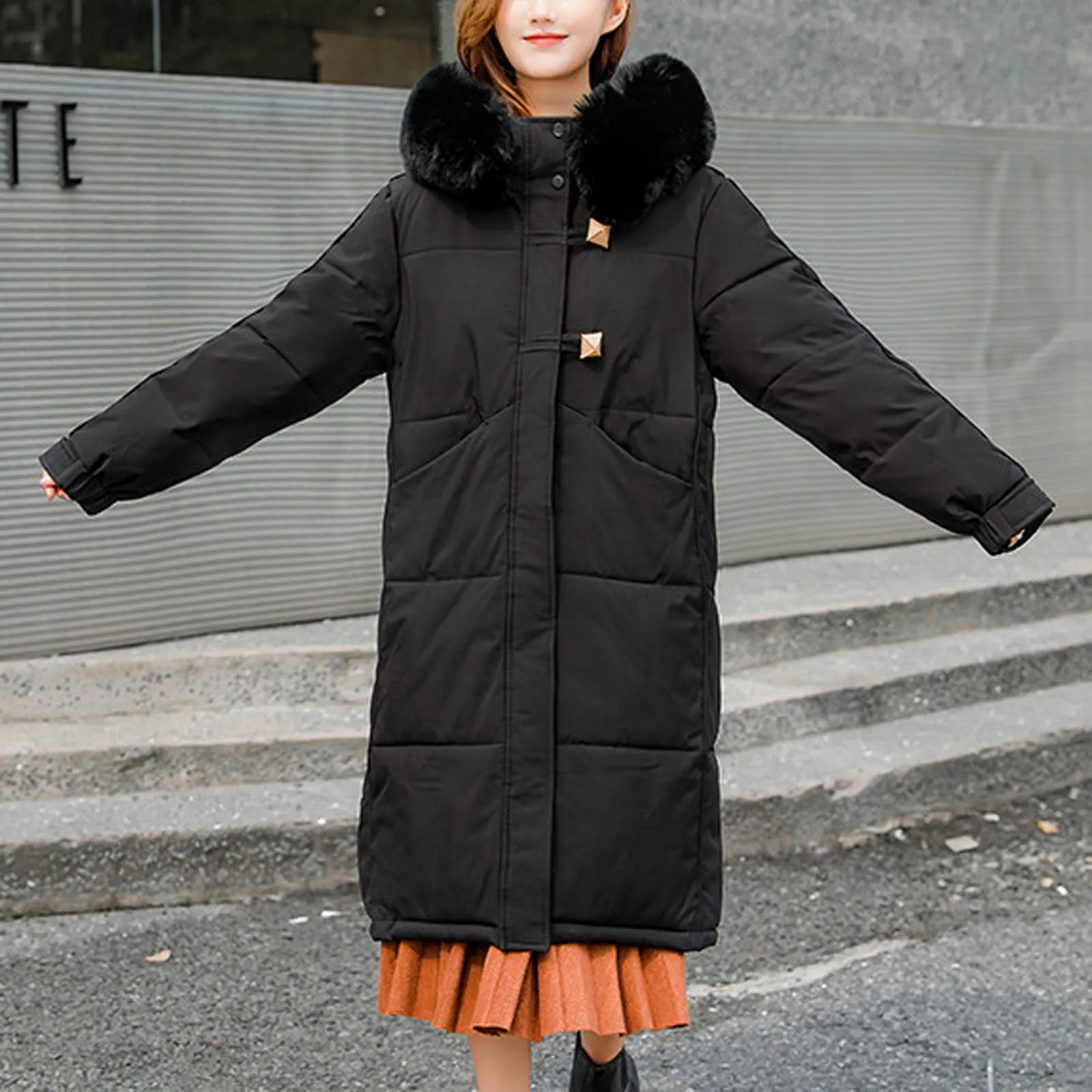 

Женская куртка средней длины, с капюшоном и длинным рукавом, на молнии