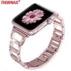 Алмазный ремешок для часов 45 мм 41 мм для iWatch серии 7 6 5 4 3 браслет из нержавеющей стали ремешок для Apple watch 38 мм 42 мм 40 мм 44 мм