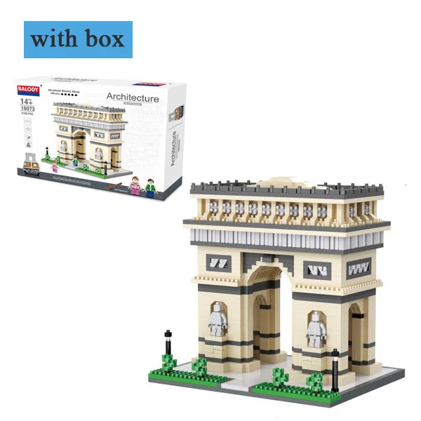 16073 with box Всемирно известный город совместимая архитектура модель Мини Строительные блоки Коллекция игрушки, подарки для детей Balody алмаз маленькие кирпичи - Цвет: 16073 with box